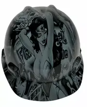 Hydro Dipped MSA Cap Style VGuard Hard Hat Slate gray Fantasy Chic High Gloss