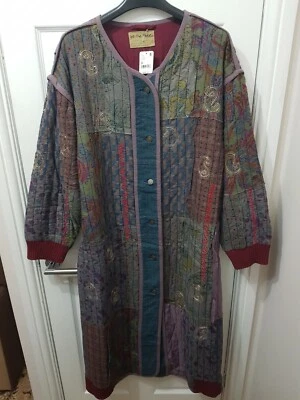 Free People Longline Patched Embroidered Duster Coat Size M RRP £548 RARE