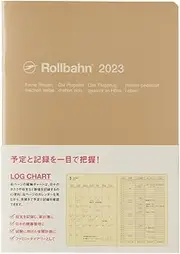 Delfonics - 2023 Rollbahn Note Diary - Log Chart - A5 - Greige