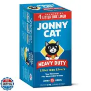 Jonny Cat Litter Box Liners: Heavy Duty - Tear and Leak Resistant - Drawstrin