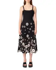 Maje Floral Crochet Maxi Dress