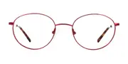 Oval Full Rim Titanium Men's Glasses Online Red Size 49 - Lenses Included - Private Health Rebate - Blue Light Block - SmartBuy Collection