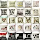 Decor Sofa Pillow 18"*18" Cover Pillow Home Cases Love Car Linen Chair