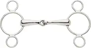 Lorina Single Jointed 2 Ring Continental Horse Gag (UK Size: 5in) (Silver)