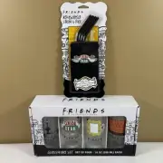 Friends TV Series 10oz Glassware Drinking Glasses Set Of 4 + Reusable Straws NIP