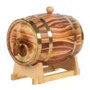 Oak Barrel, 1.5 L / 3 L Oak Storage Barrel Built-in Foil Liner to Store Your Own Whiskey, Beer, Wine, , ,C Burn color