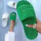 Women designer faux slides