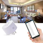 Smart Plug, Works with Apple HomeKit Technology (iOS12 or +), Alexa/Google Assistant, Timer, No Hub Required, FCC,CP65,Only Support 2.4GHz WiFi Network,WiFi Smart Socket(2 Pack)
