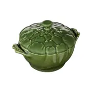 Staub Cocotte 0.5L Ceramic Artichoke Serving Bowl w/ Cover - Green