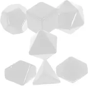 ERINGOGO 7pcs Dice Set Standard Game Dices Plastic White