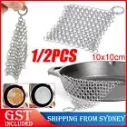 Stainless Steel Cast Iron Cleaner Chain mail Kitchen Tool Scrubber Cookware Home