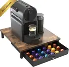 Decobrothers Original Pod Holder Drawer, 42 Nespresso Capsule Organizer, Rustic
