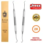 Dental Teeth Cleaning Dentist Hygiene Pick Tool Calculus Plaque Floss Remover 2X