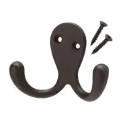 2 Pack Everbilt Oil-Rubbed Bronze Double Robe Hook 15706