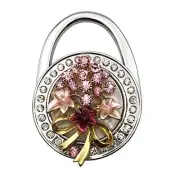 Beautiful Grape Style Premium Foldable Handbag Bag Purse Hanger Table Hook Pink