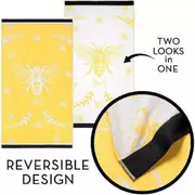 Renee Taylor 2 Pack Jacquard Velour Large Beach Towel Bee