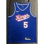 熱賣球衣 NBA 球衣 SACRAMENTO KINGS NO.5 FOX 18 賽季藍色籃球球衣