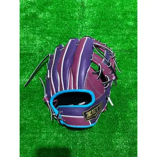 棒球世界ZETT SPECIAL ORDER 訂製款棒壘球手套特價內野工字檔11.5吋紫配色今宮健太model