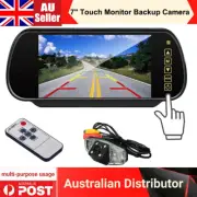 7" Touch Monitor Rear View Mirror Backup Reversing Camera For Honda Accord Civic