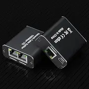 Ethernet Splitter High Speed 1 to 2 Out, 100/1000Mbps RJ45 With USB Power Cable for Cat 5/5e/6/7/8, LAN Internet Support Two Devices Working Simultaneously