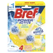 Bref Power Active Lemon Rim Block Toilet Cleaner 50g