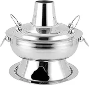 Vintage Hot Pot Steamboat Copper Chinese Charcoal Cooker Old Large Traditional Cook Cooking for Unusual Gifts Charcoal Copper Hot Pot ?Outdoor Dry Boilers (Color : Color2, Size : 32cm)