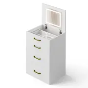 Advwin Dressing Table Stool Set With Flip-Up Mirror