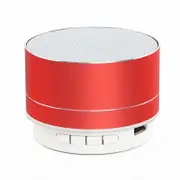 Wireless Bluetooth Speaker Metal Mini Portable Sound with Mic TF card FM radio AUX MP3 Music Play Loudspeaker Red