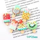 20 Assorted Flatback Resin Cute Fruit Ice Cream Ice Lolly 26mm Crafts Hair Bows