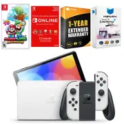 Nintendo Switch White OLED + Mario & Luigi: Brothership + NSO 1 Year Membership