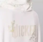 Wicked x Target Paul Tazewell White Pearl Embellished Crop Top Zip Up Hoodie L