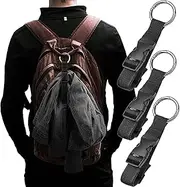 Haojiaho 3 Pcs Jacket Holder Luggage Strap Jacket Gripper Add a Bag Luggage Strap Handbag Clip Use to Carry Make Your Hands Free - Black