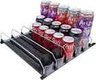 Drink Dispenser for Fridge, Soda Can Self-Pushing Organizer, Adjustable Width