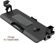 Fenge KT760001WB Push-Pull Under Desk C Clamp-On KEYBOARD DRAWER/TRAY