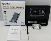 Samsung 32GB SSD mSATA Mini PCI-e MZMPC032HBCD-000H1 With Orico Clear Enclosure