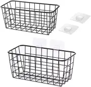 Hanging Kitchen Baskets Storage Adhesive Sturdy Small Wire Storage Baskets with