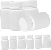 Sealed Vial 20pcs Hdpe Fish Oil Container 50ml Pill Bottle Refillable Storage Case Sample Jar Organizer