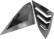 YJVVWQVF Side Vent Window Louvers Compatible for Civic Seden Only 2016 2017 2018 2019 2020 ABS Sun Shade Car Rear Quarter Spoiler Panel Fit(Carbon Fiber Copy)