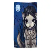 Kids Fantasy the Little Wolf Girl Beach Towels Medium Large Extra Large