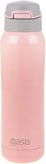 Oasis 500ml Stainless Steel Insulated Sports Drink/Water Bottle w/Straw Pink