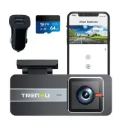 2K Dashcam for Cars with 64GB MicroSD, HD Recording Dash Cam - Ultra-Wide 170...