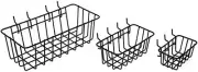 3 Pack Pegboard Baskets Wire Shelf Tools Basket Organizer for Workbench Garage