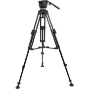 Cartoni Focus HD Fluid Head and CF Tripod Kit Stand for Video DSLR Camera + Case