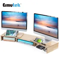 在飛比找momo購物網優惠-【Ermutek 二木科技】多功能桌上型雙螢幕增高架/可調式
