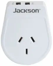 Jackson Outbound Travel Power Adaptor 2 x USB UK Hong Kong Europe Asia
