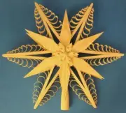 Star Wooden Tree Topper Star German Handmade 12" in diameter - ORD216X014