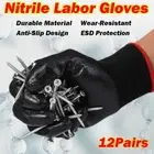 Nylon Work Gloves Non-slip Safety Coated Mittens New Labor Protection