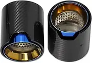 Muffler tip, Direct Plug Exhaust Tip Compatible For BMW 4 Series G22 G23 G26 Polished Per Compatible Formance Style Carbon Fibre Exhaust Tips(1pc)