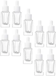 BELLIFFY 10pcs Leakproof Essential Oil Dropper Bottles with Dropper Dispenser Durable Glass Containers for DIY Perfumes Colognes and Hair Oils