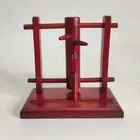 Mini Chinese Bruce Lee Wing Chun Stake Wooden Dummy Pile Kongfu Table Decor